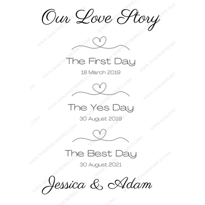 ♡ Our Love Story Print ♡