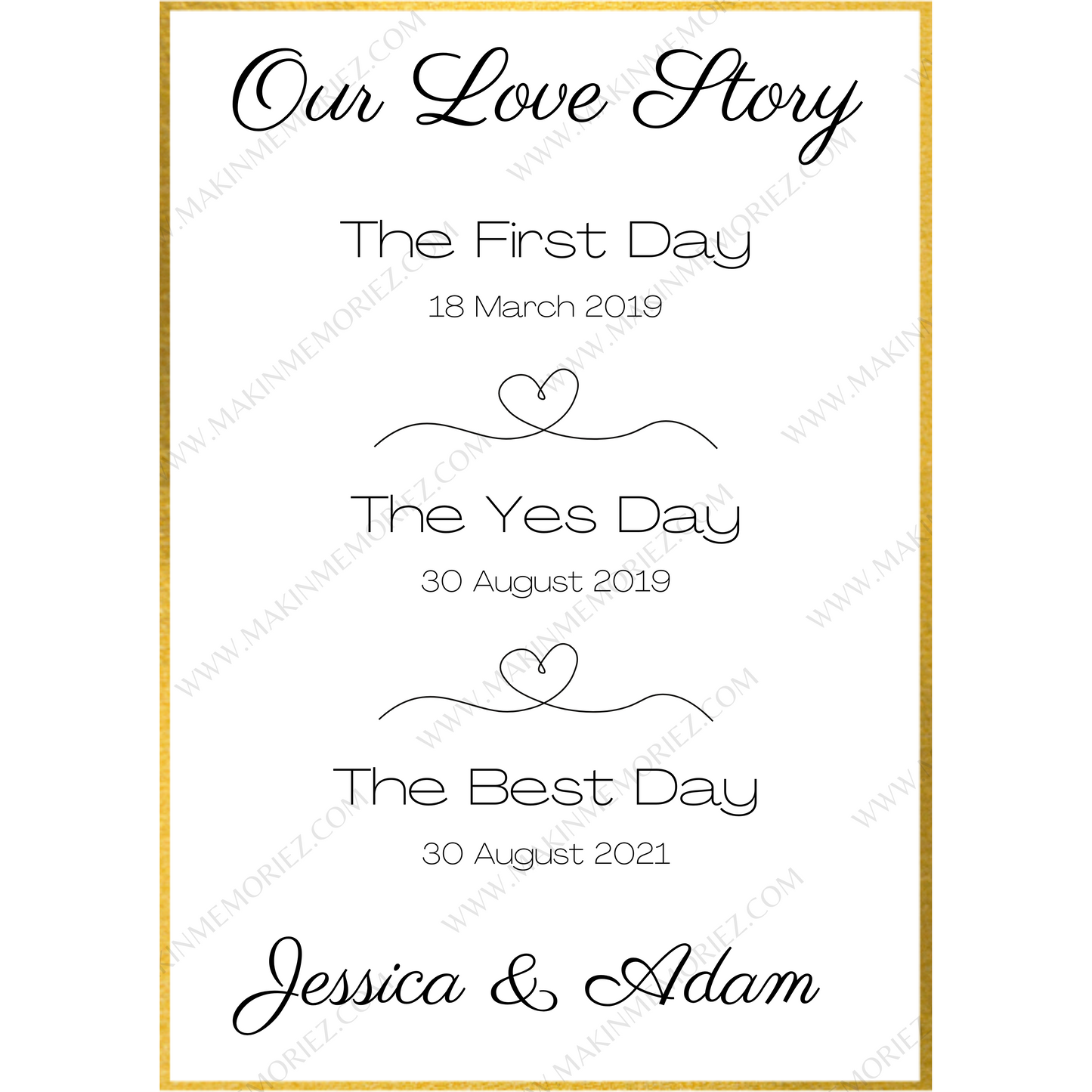 ♡ Our Love Story Print ♡