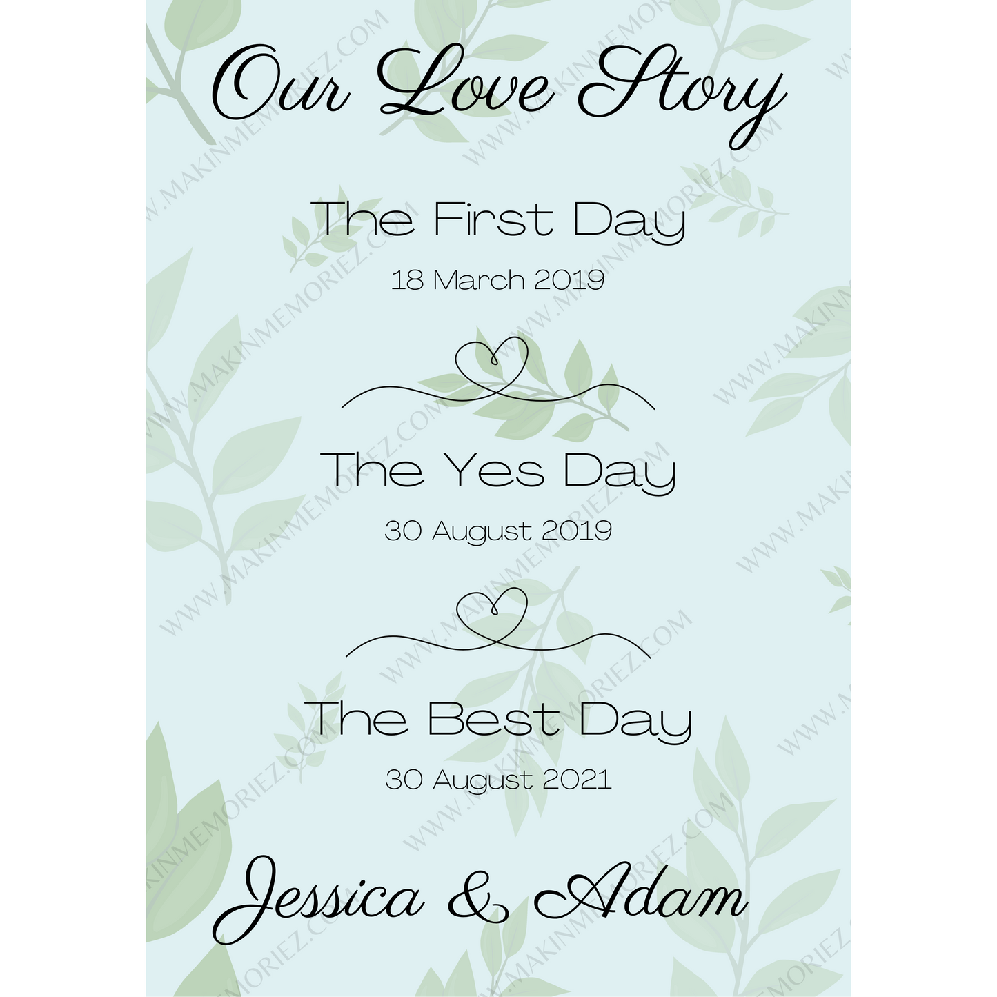 ♡ Our Love Story Print ♡