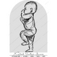 ♡ Single 1:1 Scale Baby Print Birth Poster - COLOURED BACKGROUNDS - A2 Size ♡