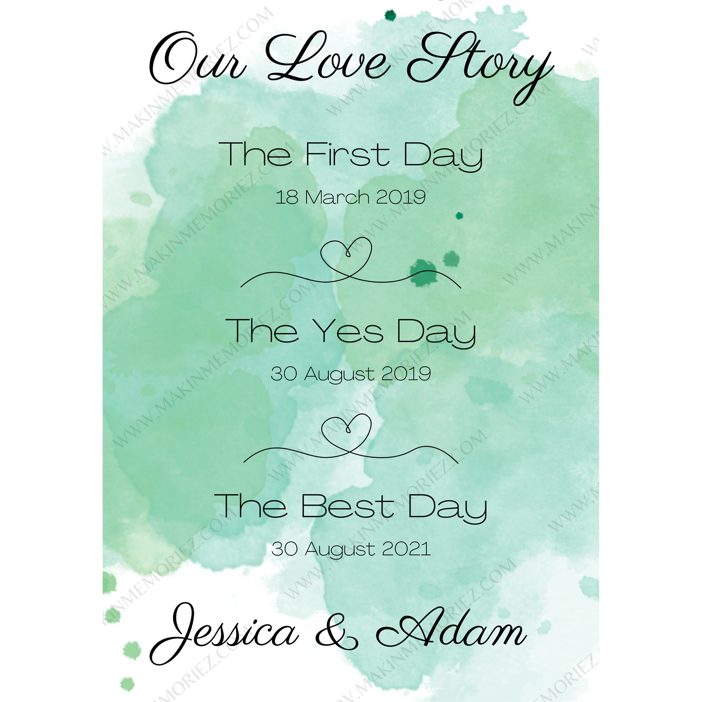 ♡ Our Love Story Print ♡