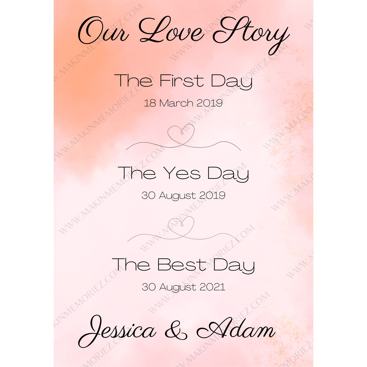 ♡ Our Love Story Print ♡