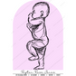 ♡ Single 1:1 Scale Baby Print Birth Poster - COLOURED BACKGROUNDS - A2 Size ♡