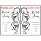 ♡ Single 1:1 Scale Baby Print Birth Poster - BLACK AND WHITE - A2 Size ♡