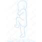 ♡ Single 1:1 Scale Baby Print Birth Poster - COLOURED BABY AND/OR WRITING - A2 Size ♡