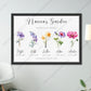 ♡ Birth Flower Family Print Water Colour ♡