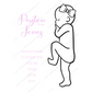 ♡ Single 1:1 Scale Baby Print Birth Poster - COLOURED BABY AND/OR WRITING - A2 Size ♡