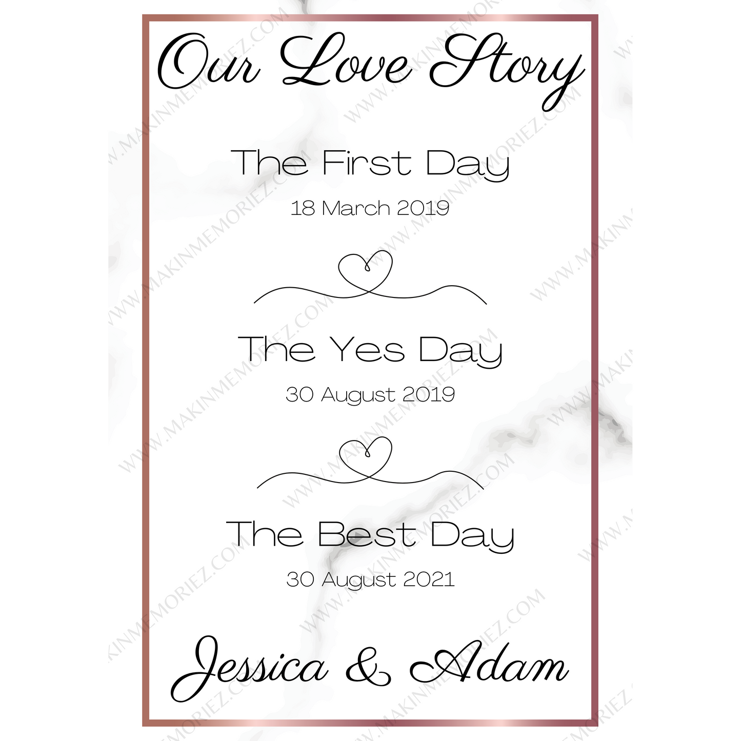 ♡ Our Love Story Print ♡