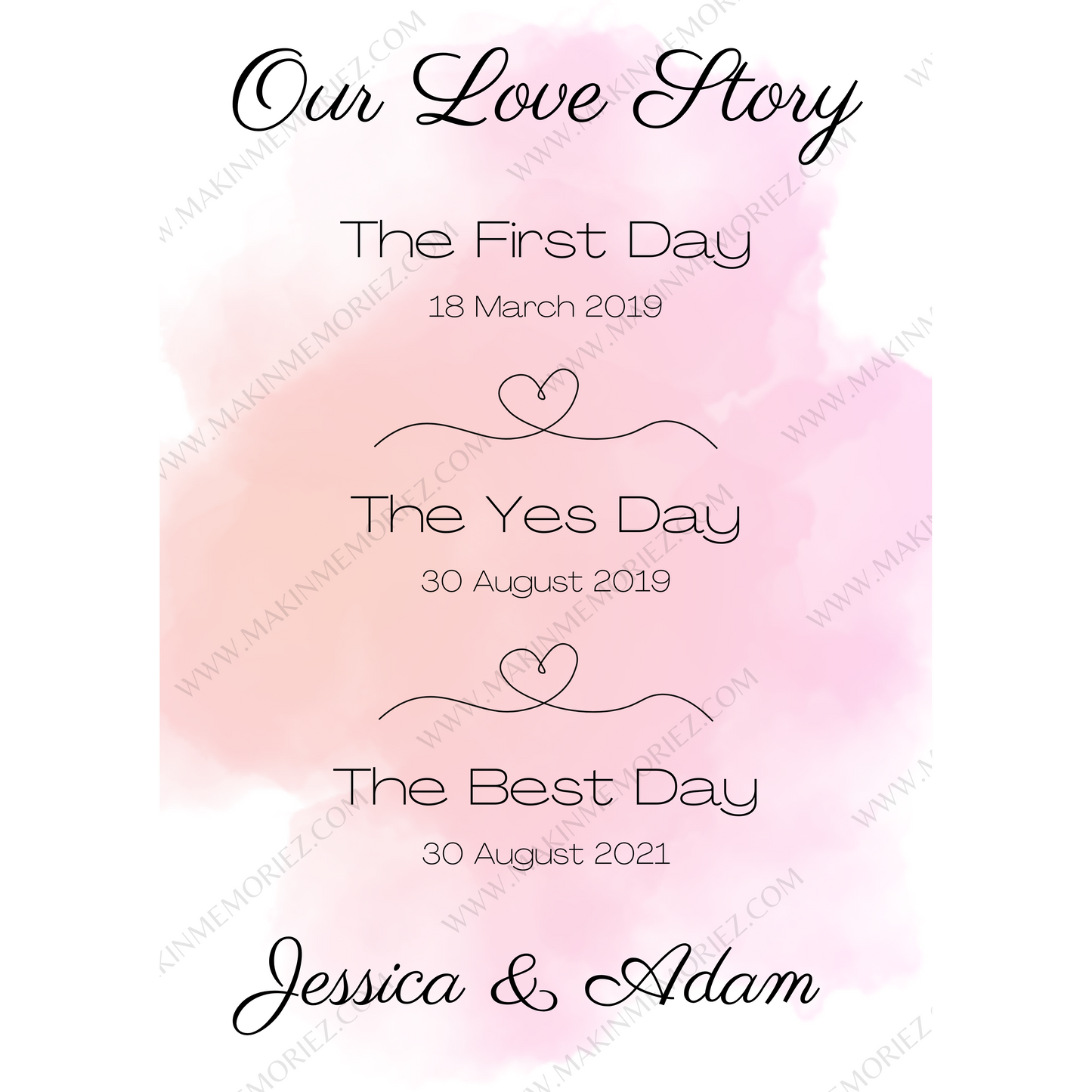 ♡ Our Love Story Print ♡