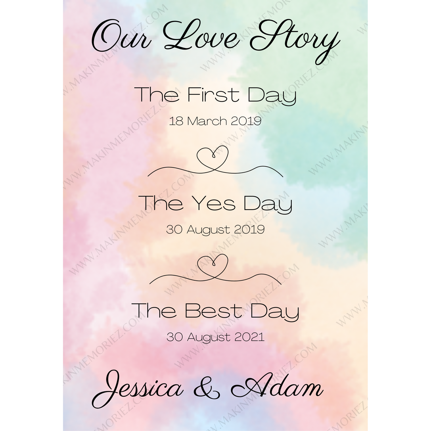 ♡ Our Love Story Print ♡