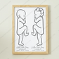 ♡ Double/Twin 1:1 Scale Baby Print Birth Poster - BABY LENGTH 53CM AND UNDER - A2 Size ♡