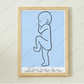 ♡ Single 1:1 Scale Baby Print Birth Poster - COLOURED BACKGROUNDS - A2 Size ♡