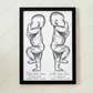 ♡ Double/Twin 1:1 Scale Baby Print Birth Poster - BABY LENGTH 54CM AND OVER - A1 Size ♡