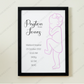 ♡ Single 1:1 Scale Baby Print Birth Poster - COLOURED BABY AND/OR WRITING - A2 Size ♡