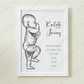 ♡ Single 1:1 Scale Baby Print Birth Poster - BLACK AND WHITE - A2 Size ♡